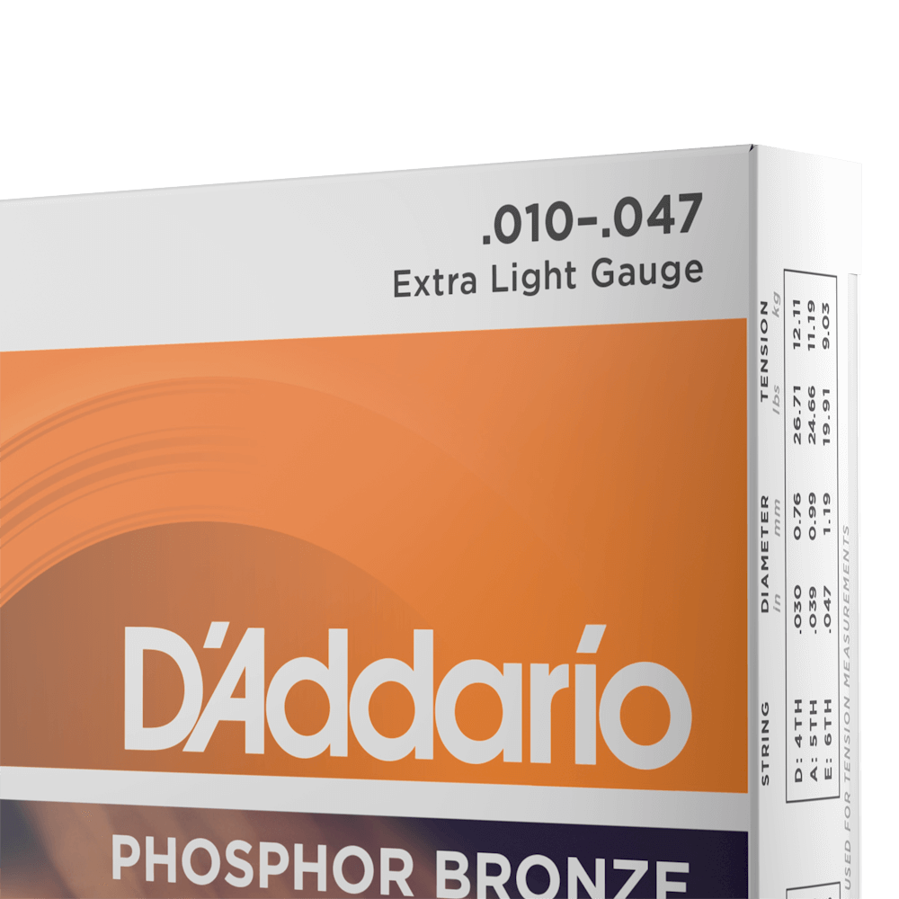 Χορδές Ακουστικής Κιθάρας D'Addario EJ15 Phosphor Bronze | 0.10-0.47 Extra Light - Image 12