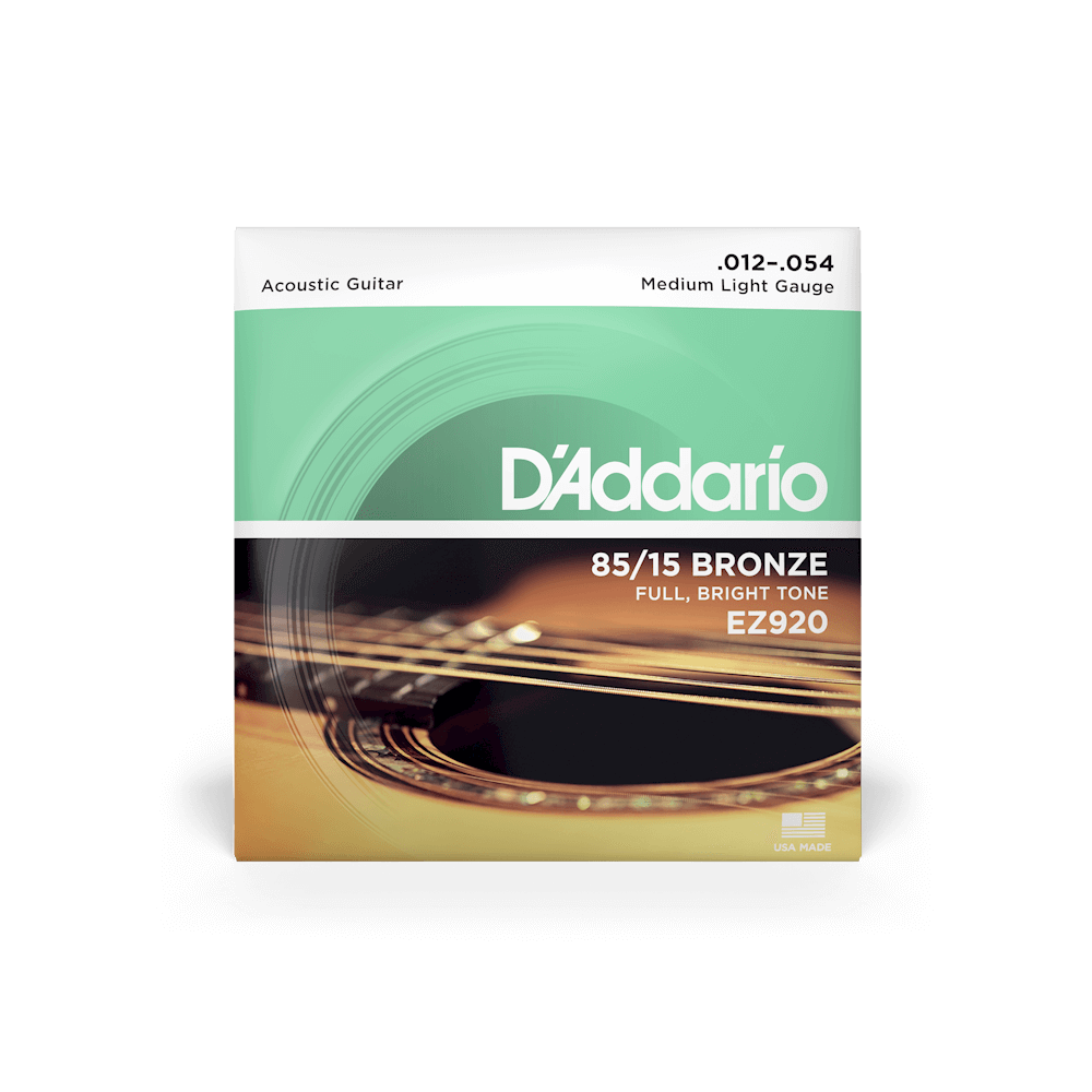 D'Addario EZ920 Bronze Acoustic Guitar Strings | Medium Light, 12-54
