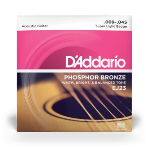 Χορδές Ακουστικής Κιθάρας D'Addario Phosphor Bronze |  9-45 Super Light