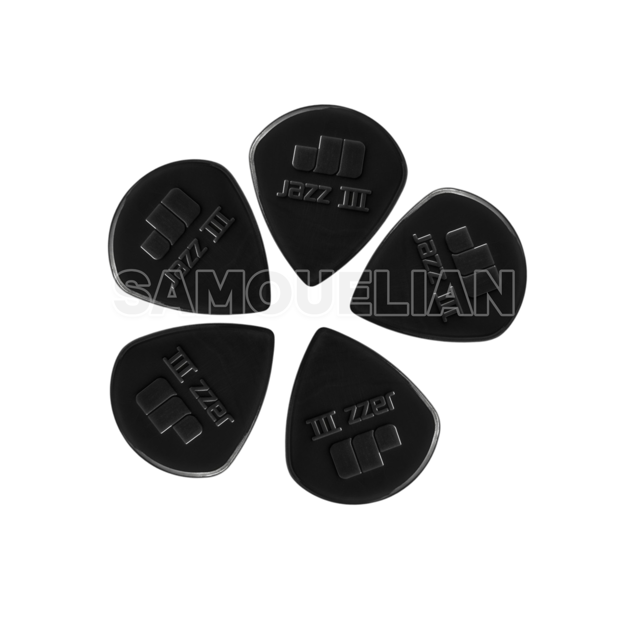 Dunlop Πένα Κιθάρας Jazz III Nylon 47R3S Κόκκινη | Συσκευασία 5 τμχ.